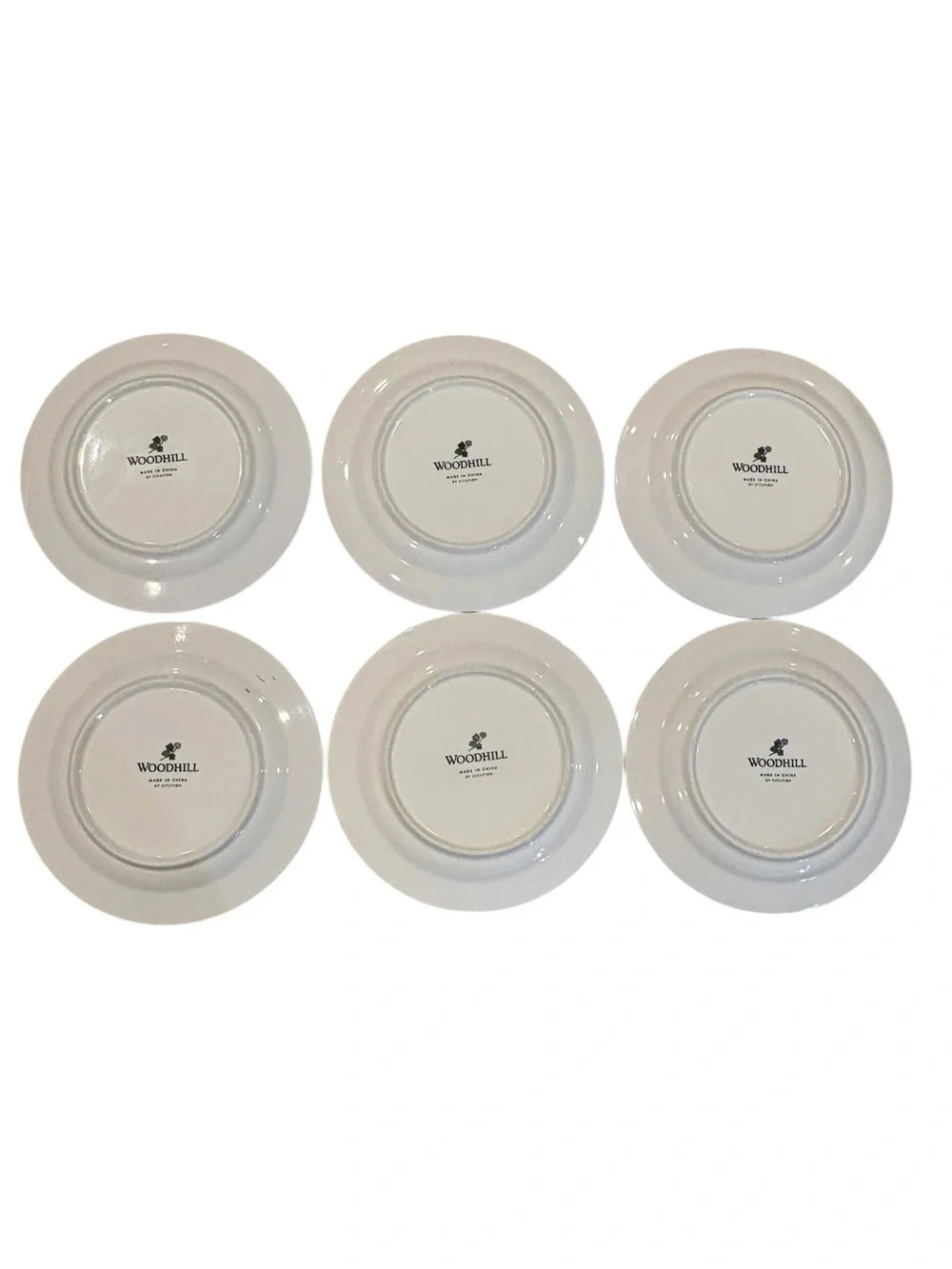 WoodHill By Citation Set Of 6 Floral Wild Flower Salad Dessert Plates 7 1/2”